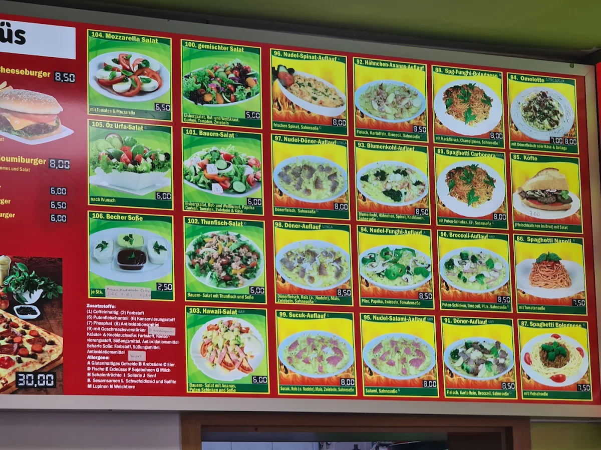 Speisekarte, Bistro Öz Urfa 2
