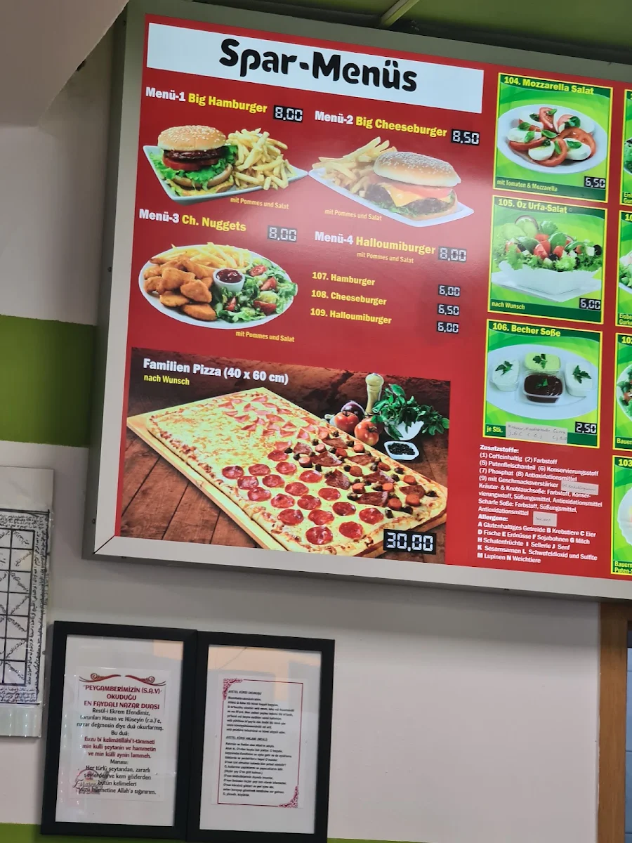 Speisekarte, Bistro Öz Urfa 2