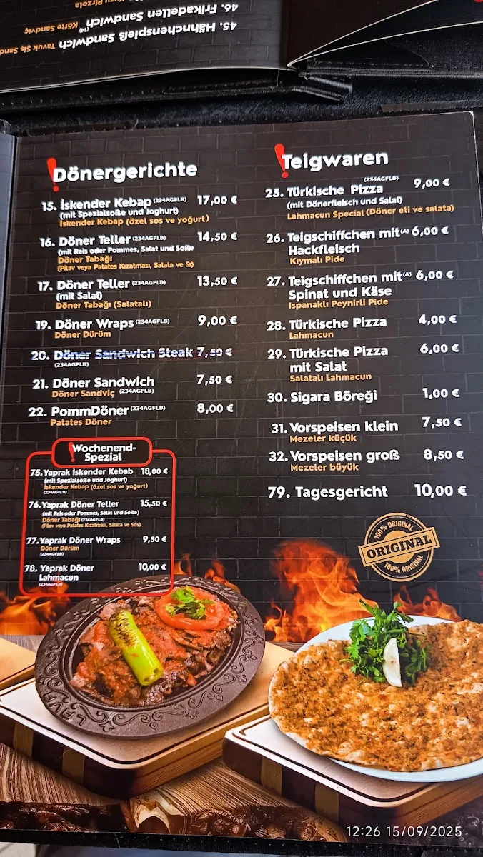 Speisekarte, To 1990 Restaurant