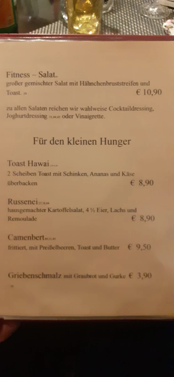 Speisekarte, Aufgegabelt