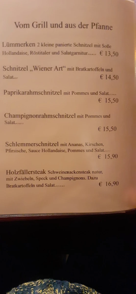 Speisekarte, Aufgegabelt