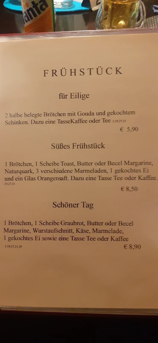 Speisekarte, Aufgegabelt