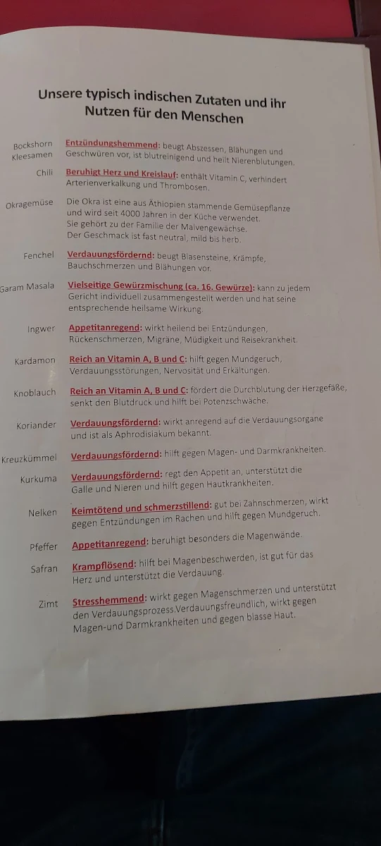 Speisekarte photo 1
