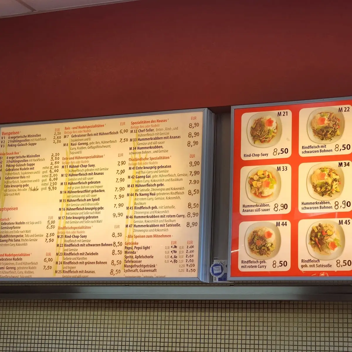 Speisekarte, Haiky Asia Imbiss