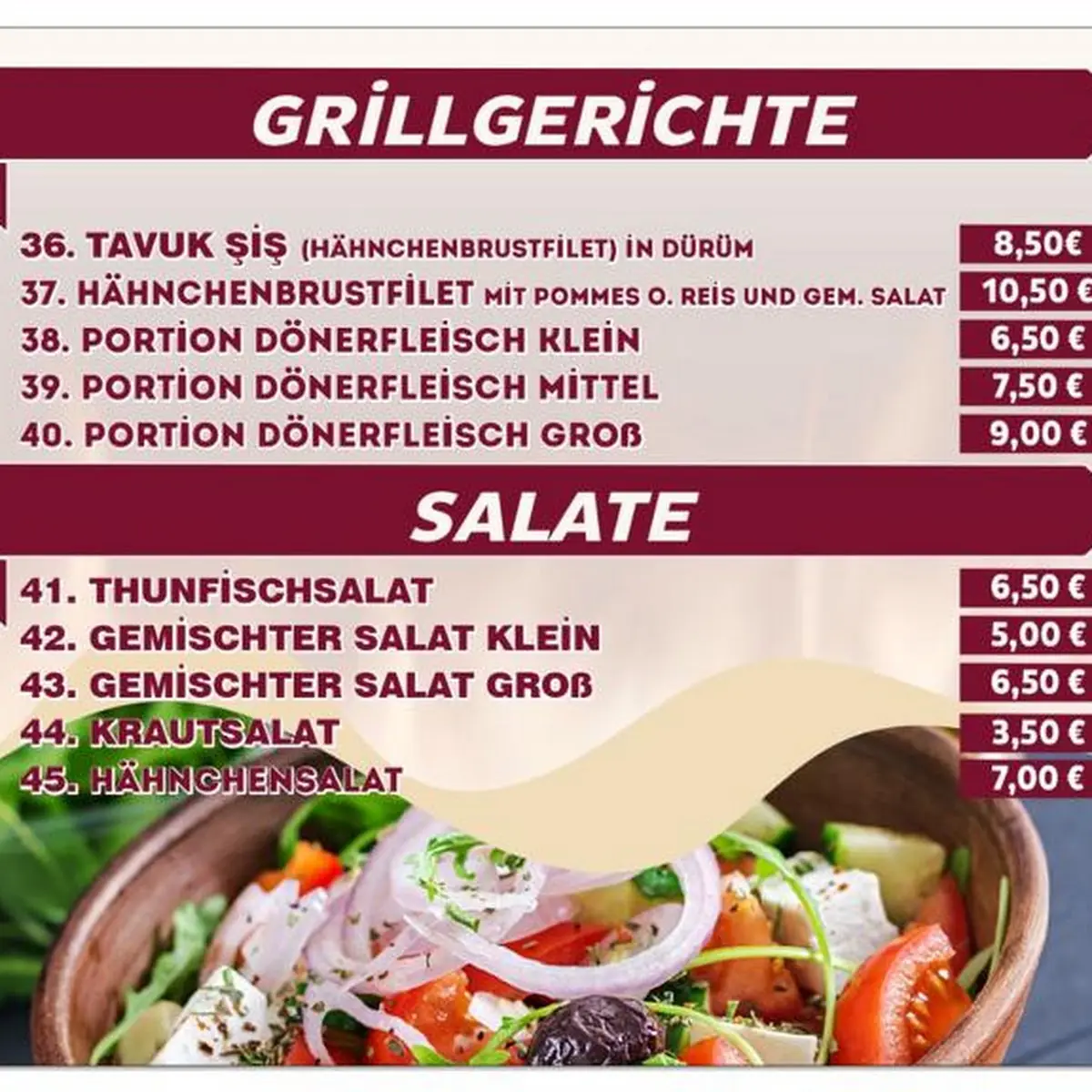 Speisekarte photo 5