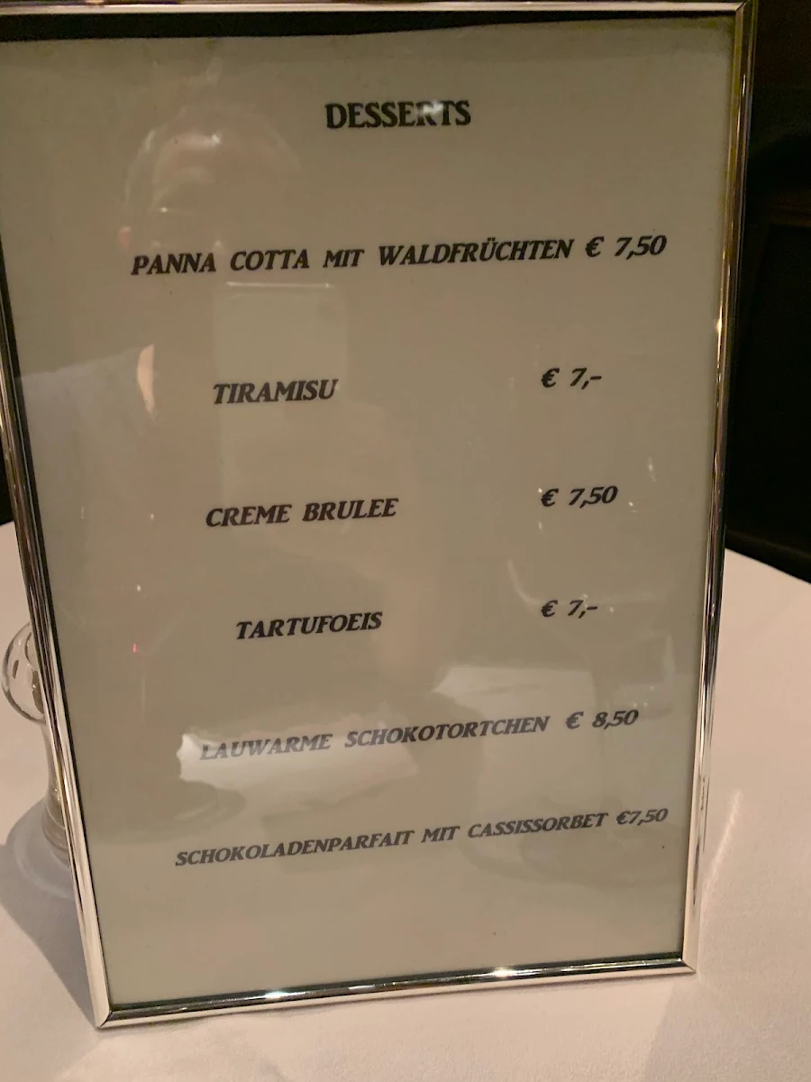 Speisekarte, La Vecchia Banca