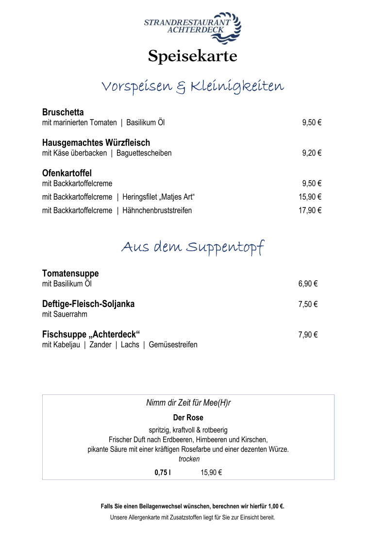 Speisekarte photo 2