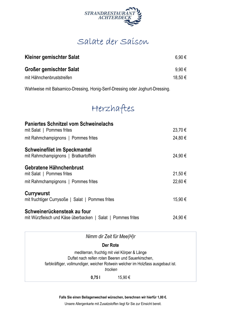 Speisekarte photo 3