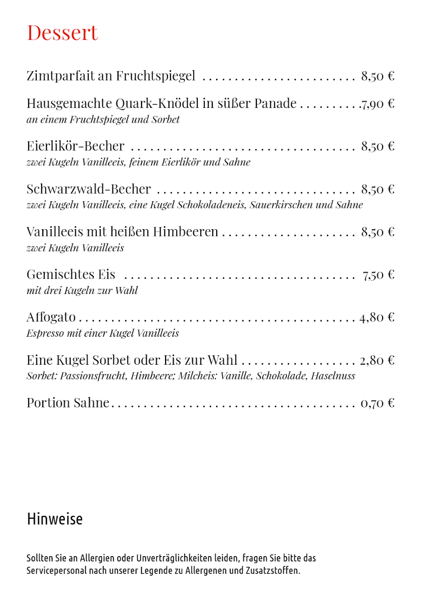 Speisekarte photo 3