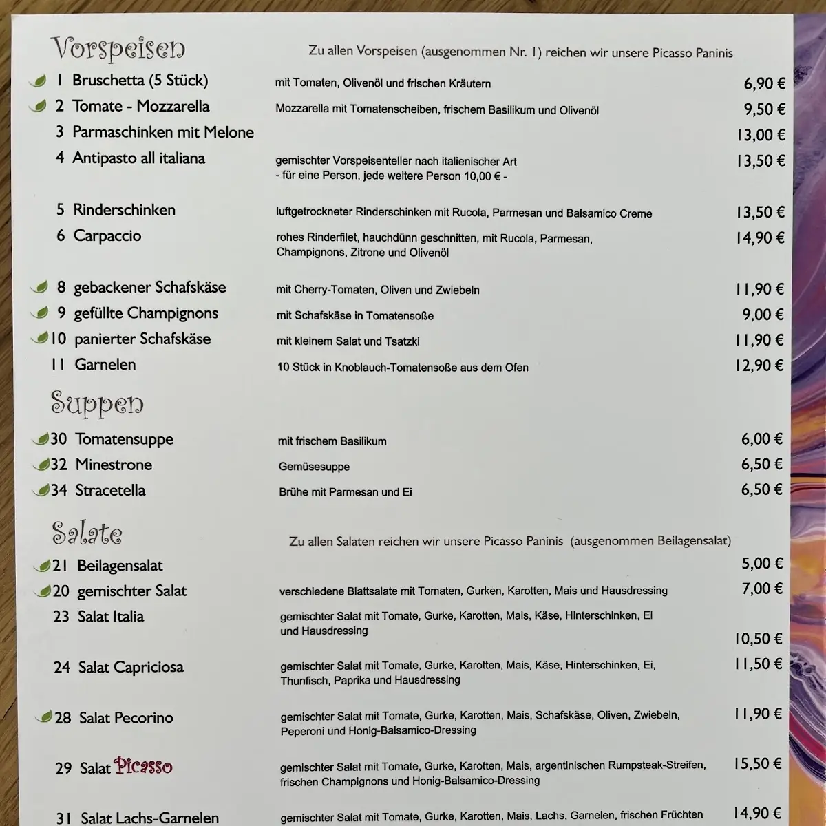 Speisekarte photo 4