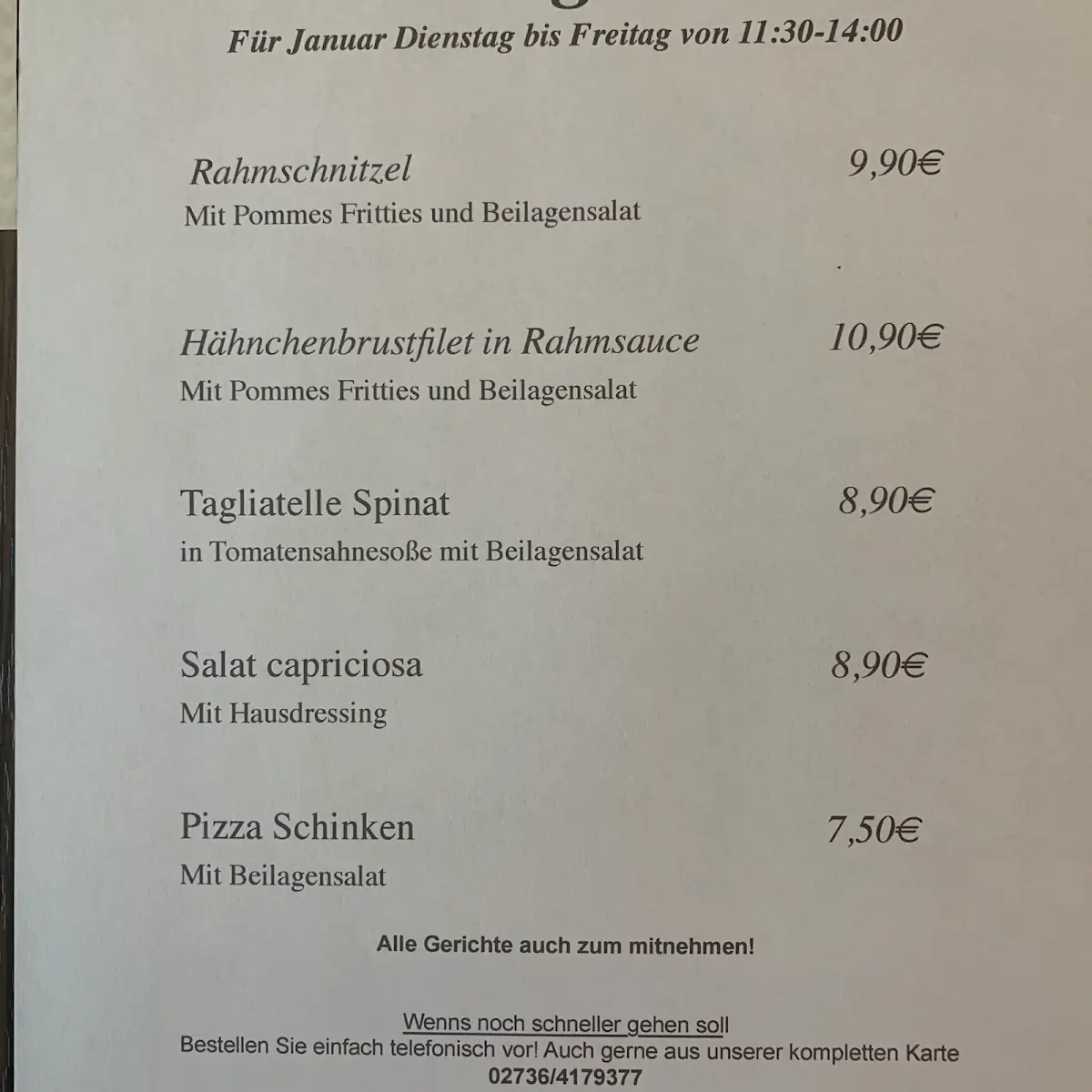 Speisekarte photo 6