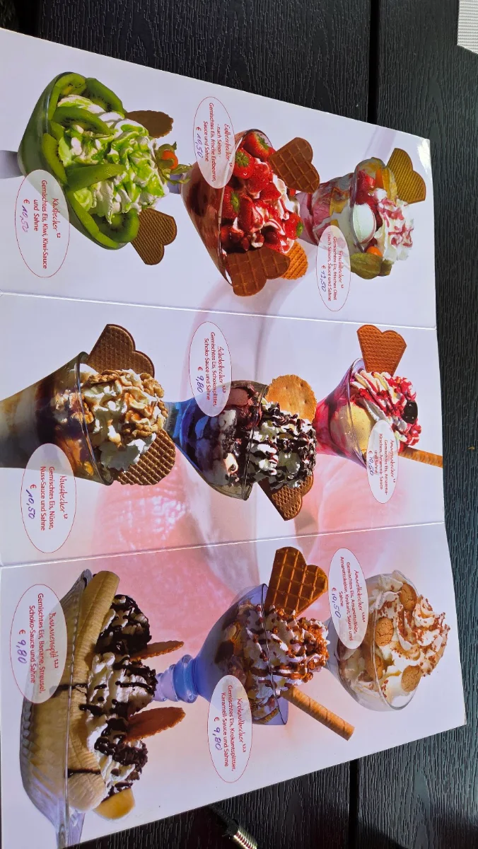 Speisekarte, Sabinchen - Eiscafé - Bistro