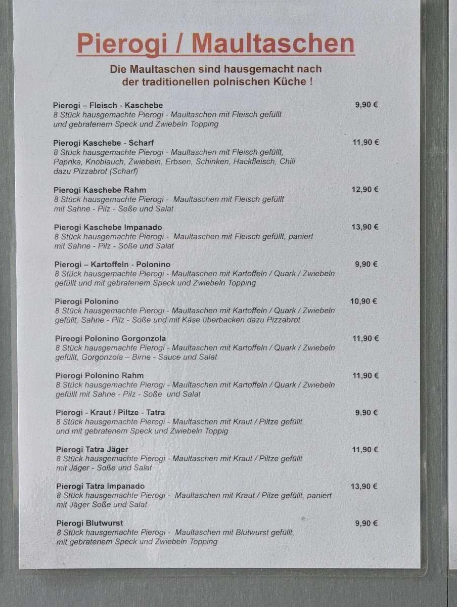 Speisekarte photo 2