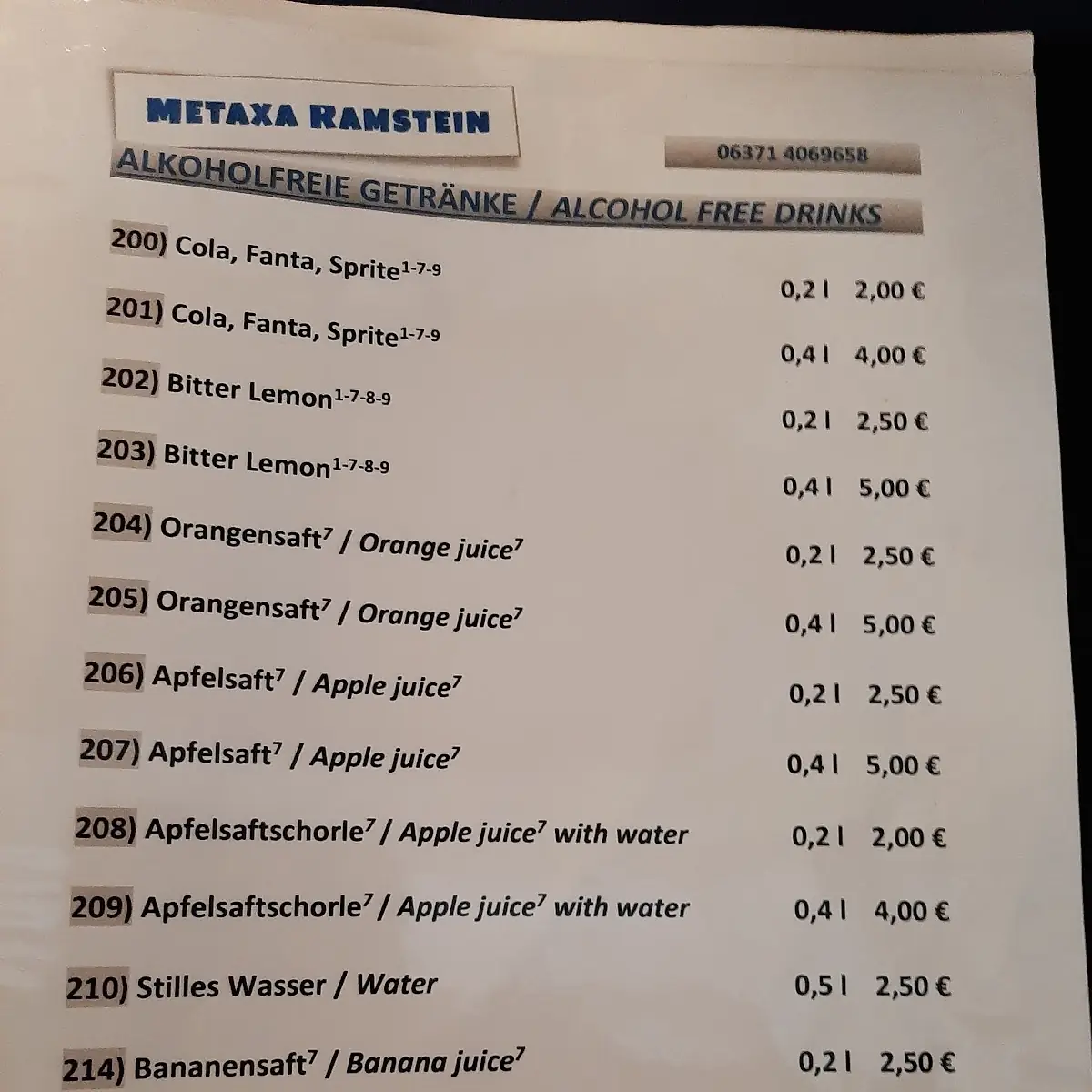 Speisekarte photo 1