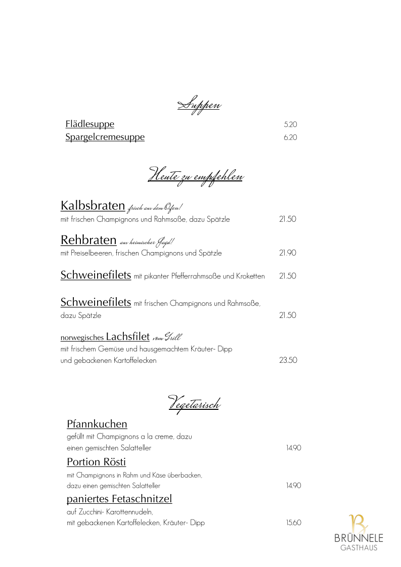 Speisekarte photo 1