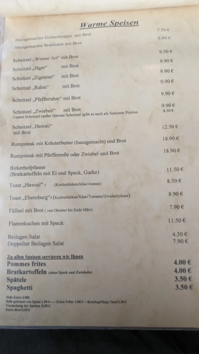 Speisekarte photo 3
