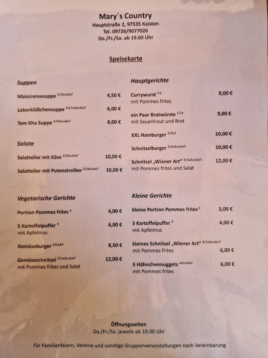 Speisekarte photo 2