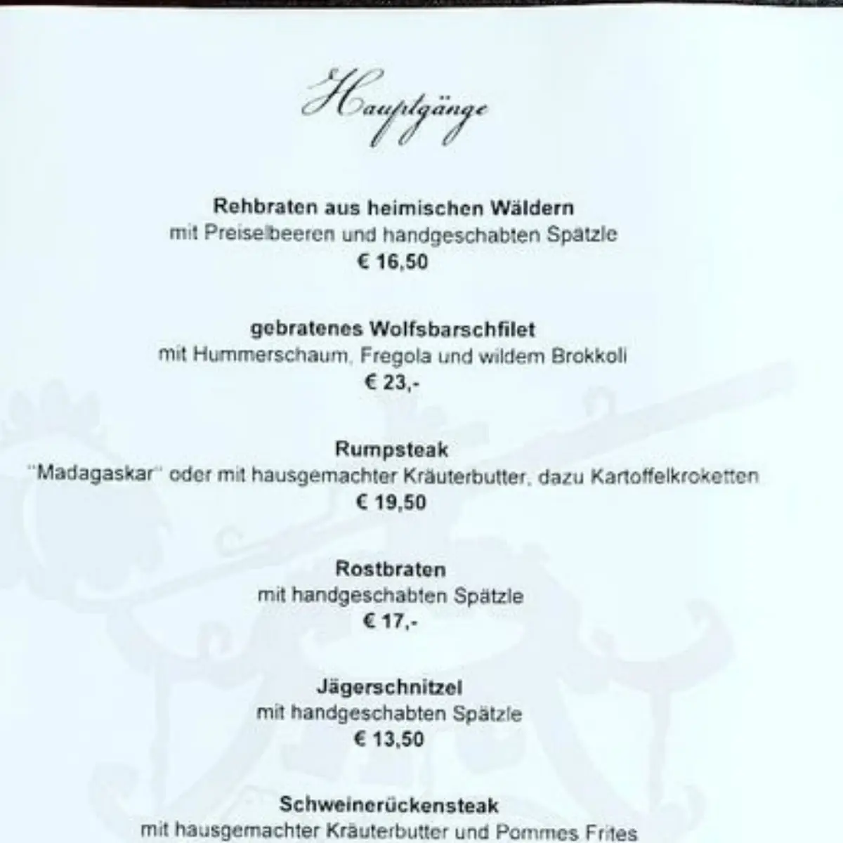 Speisekarte photo 2