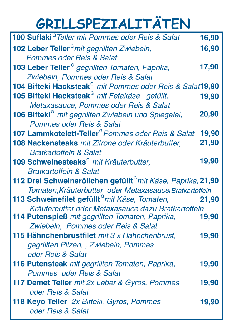 Speisekarte photo 2