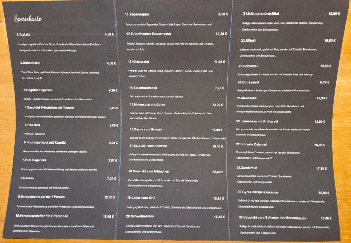 Speisekarte photo 5