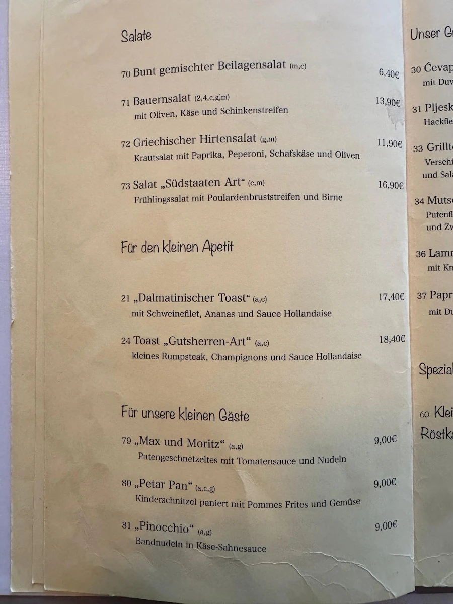 Speisekarte photo 2