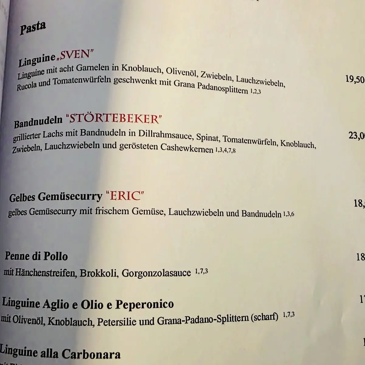 Speisekarte photo 2