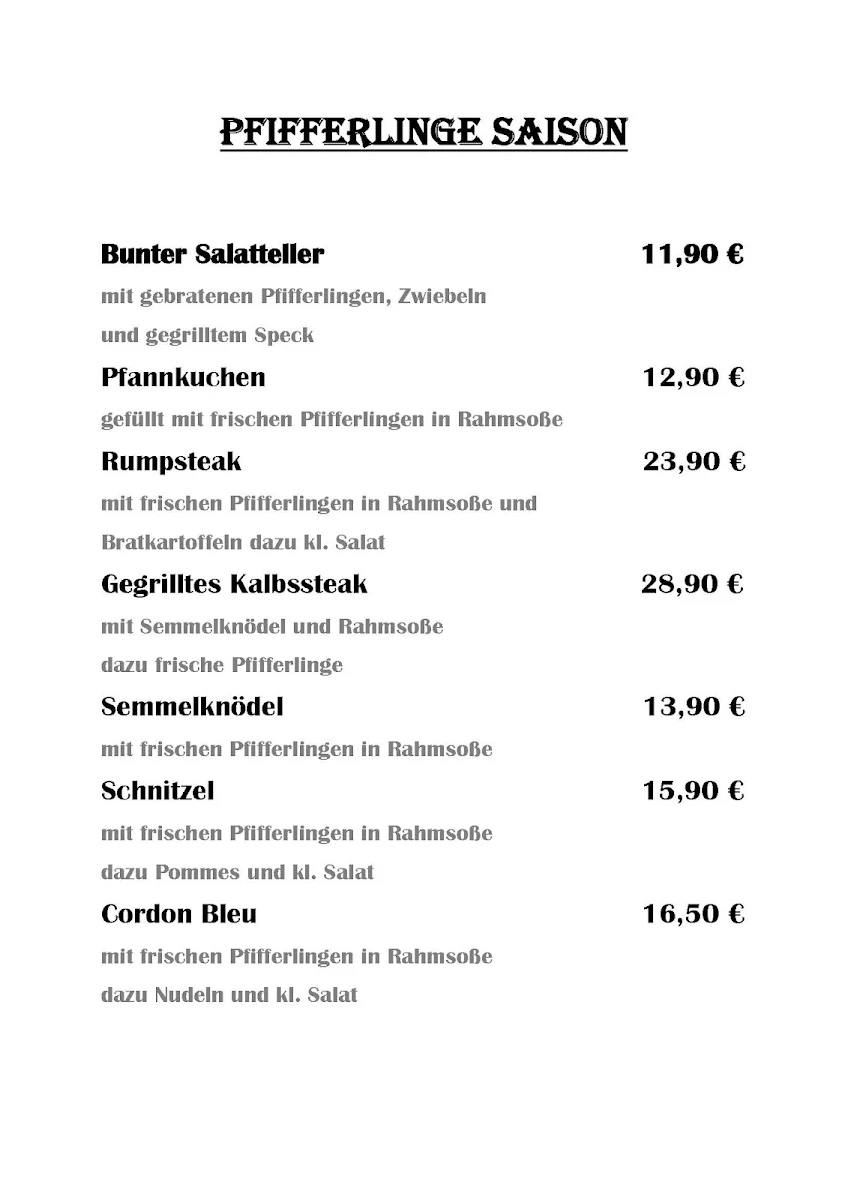 Speisekarte photo 5