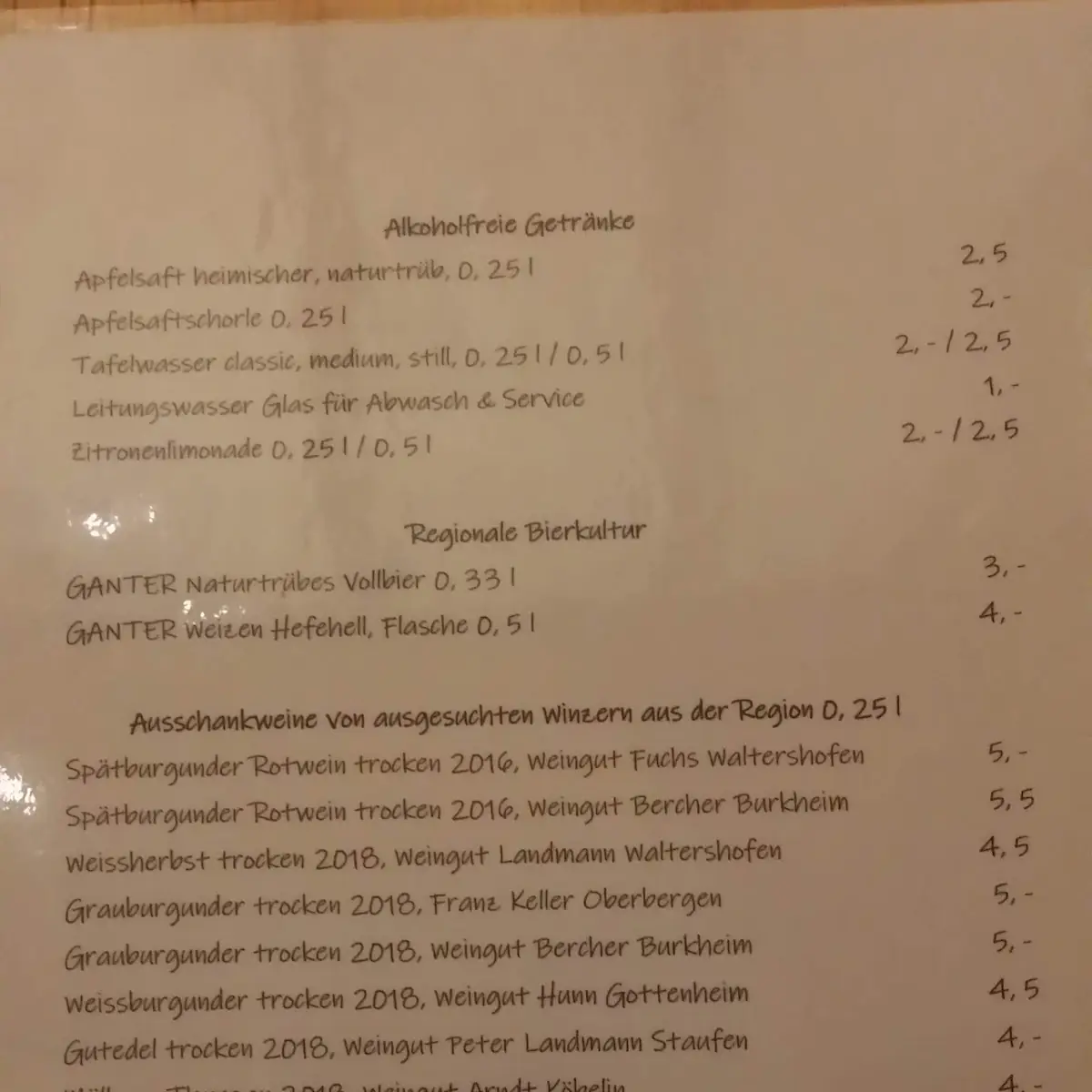 Speisekarte photo 2