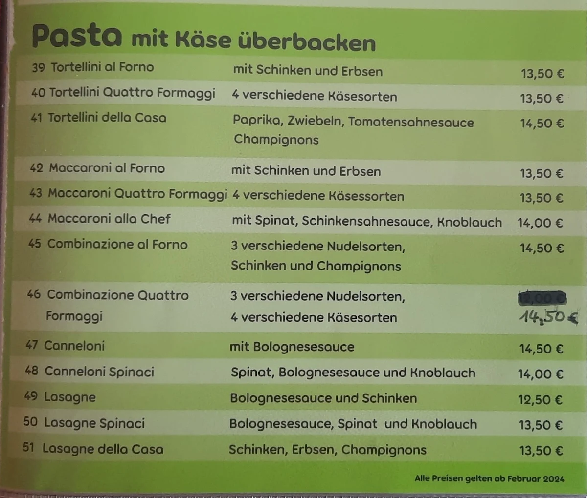 Speisekarte photo 2