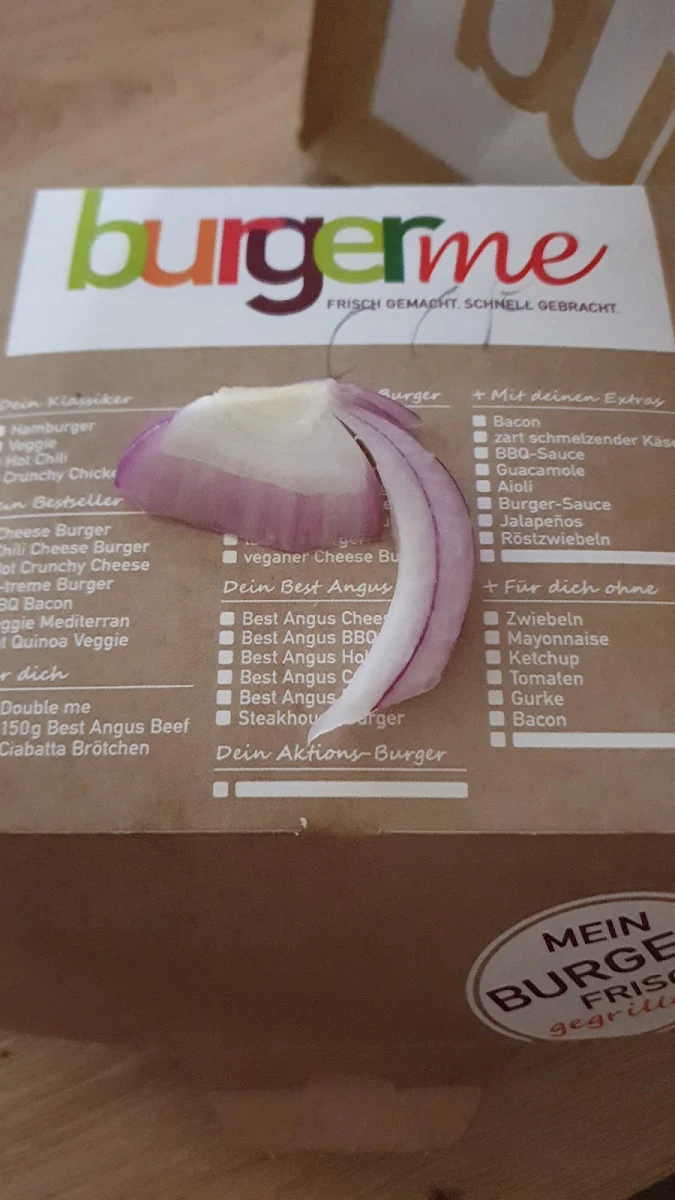 Speisekarte, burgerme Karlsruhe West