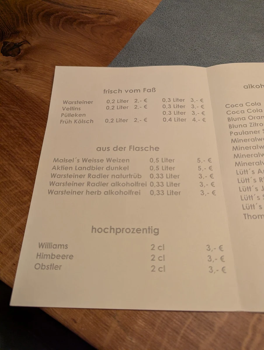 Speisekarte photo 2