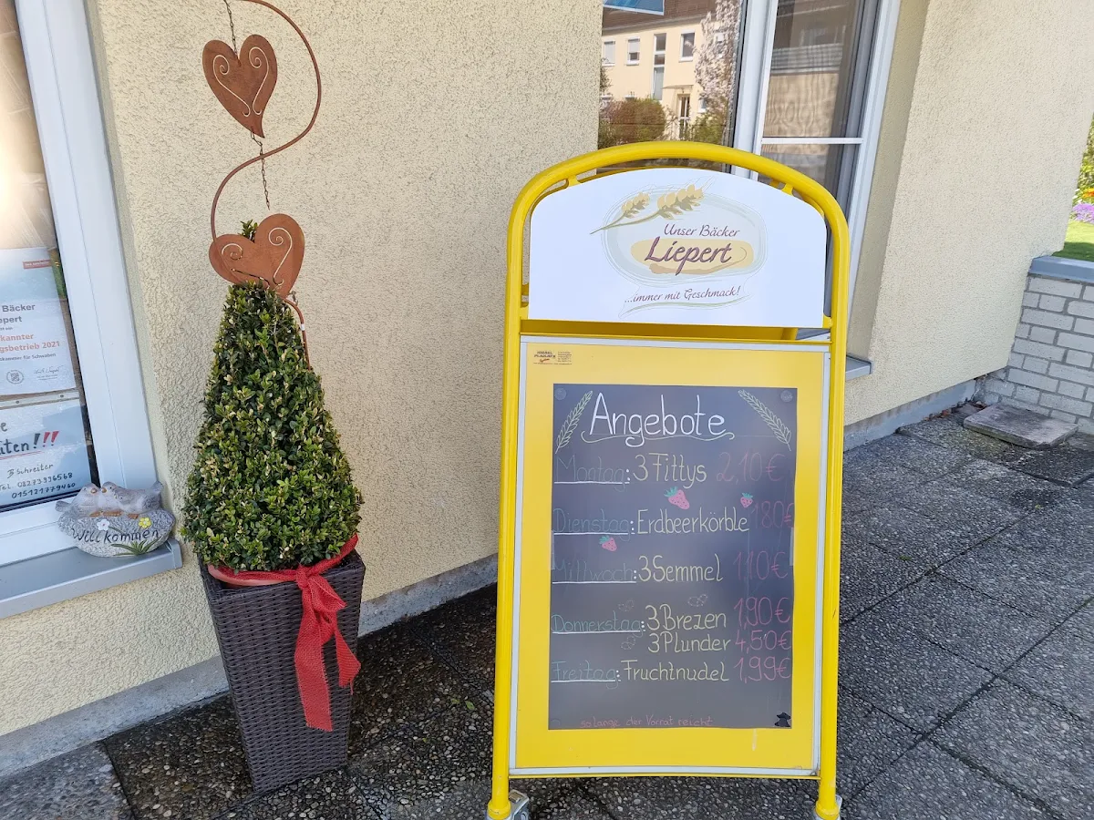 Speisekarte, Bäckerei Liepert