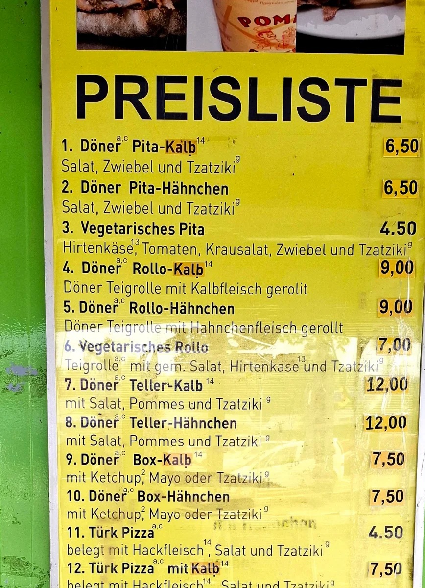 Speisekarte photo 1