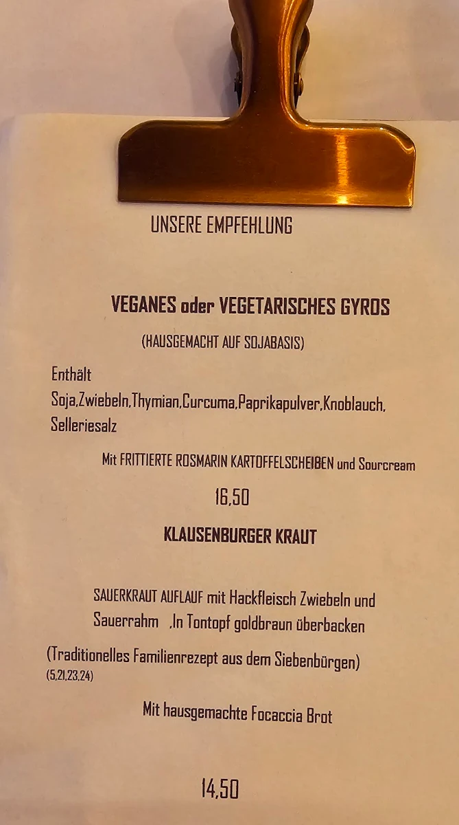 Speisekarte photo 2