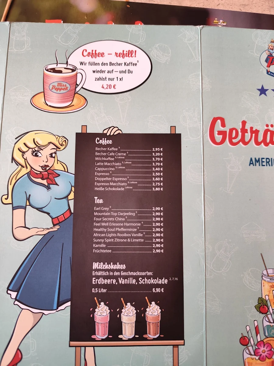 Speisekarte, Miss PeppeR Wittenburg