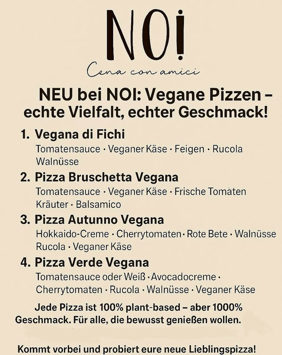 Speisekarte, NOI Cologne