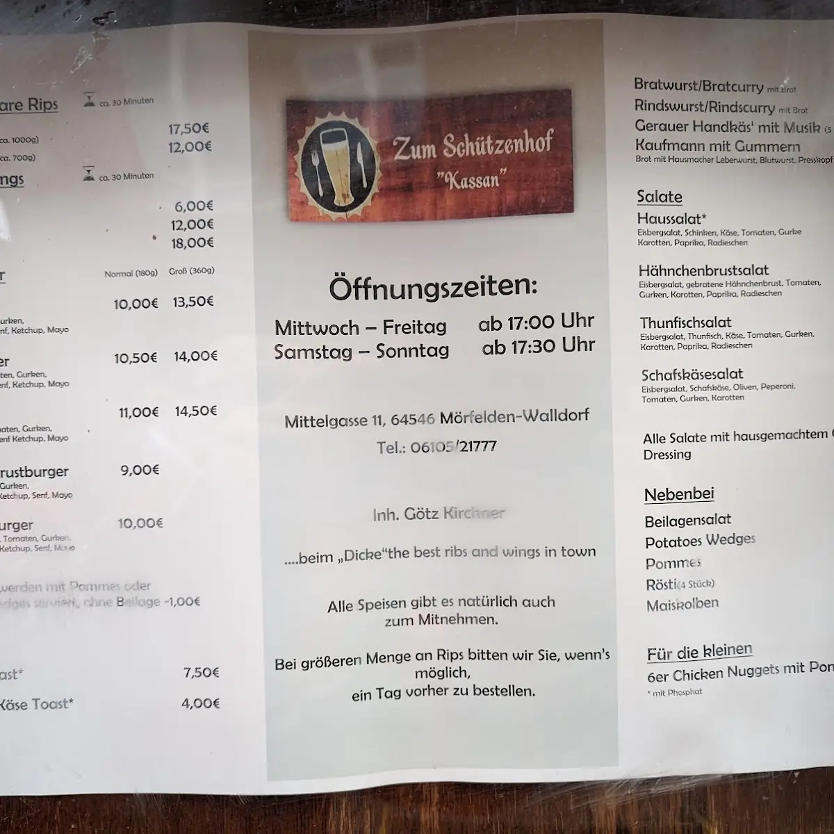 Speisekarte photo 2