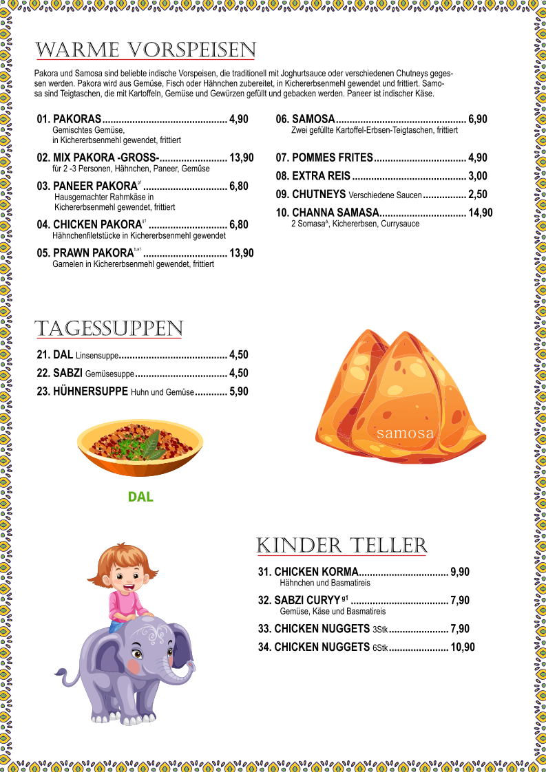 Speisekarte photo 2