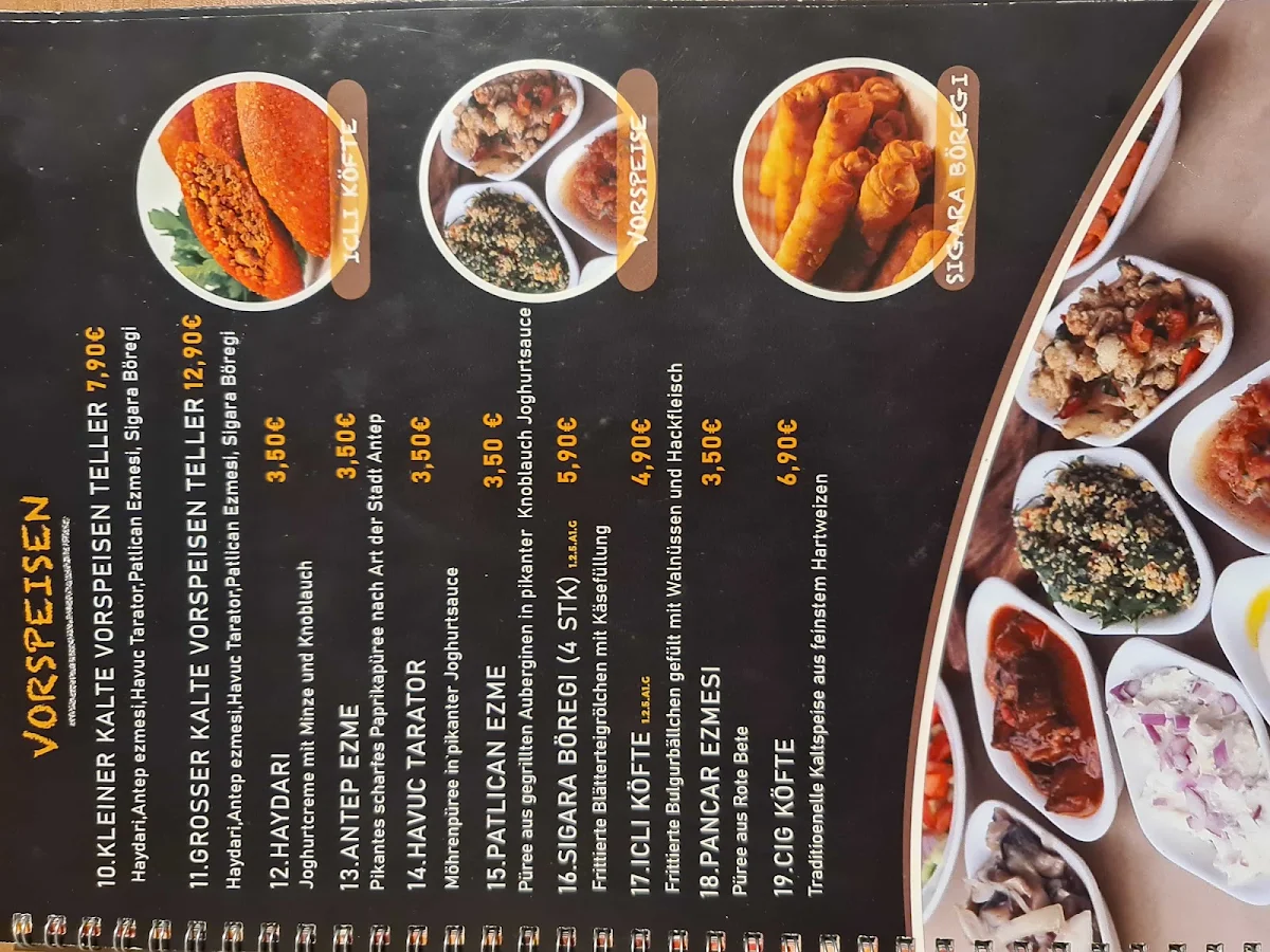 Speisekarte, SULTAN RESTAURANT