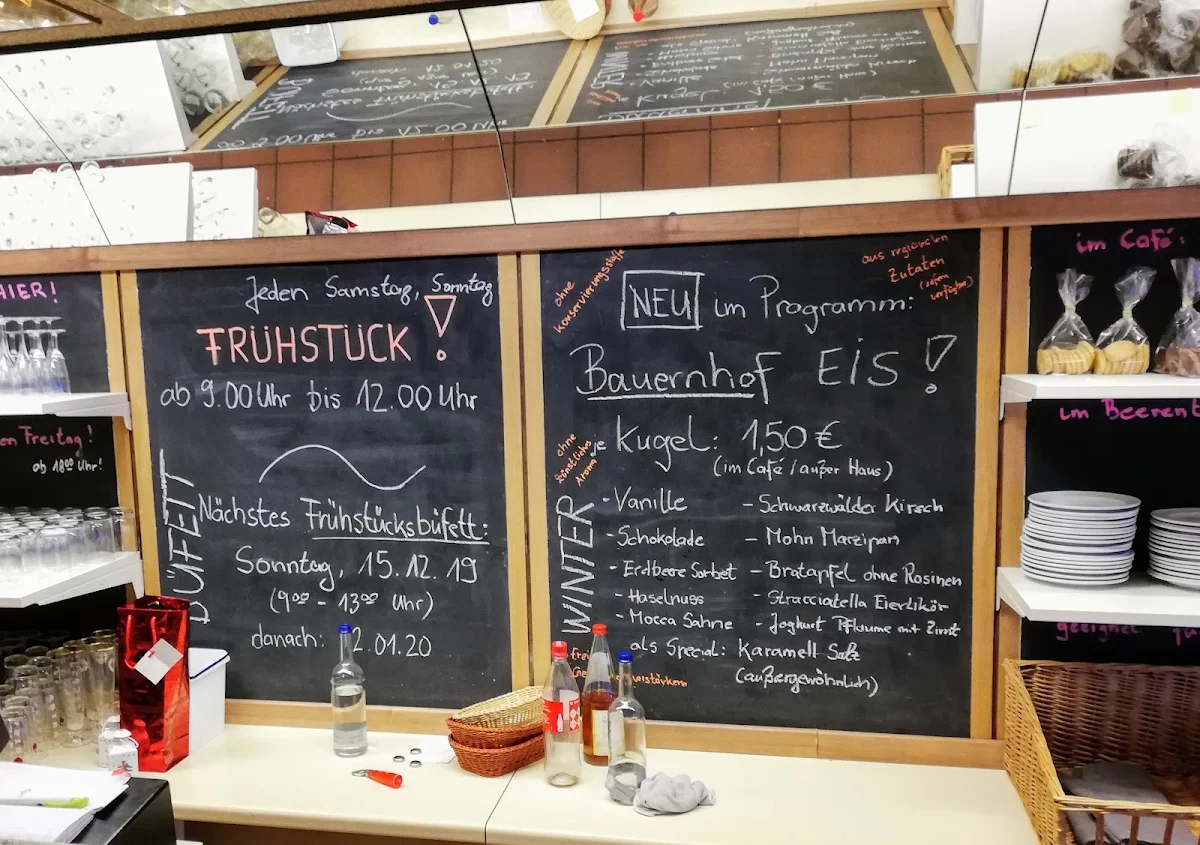 Speisekarte, Café Beerental