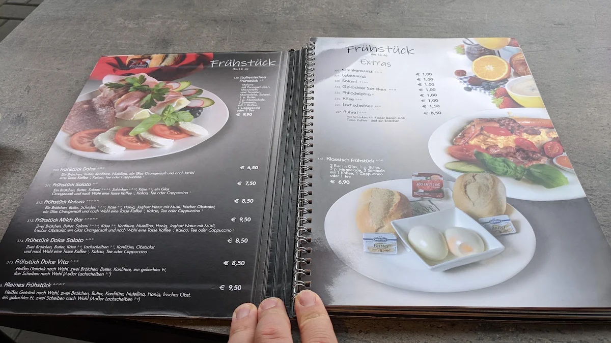 Speisekarte, Eiscafé da Claudio