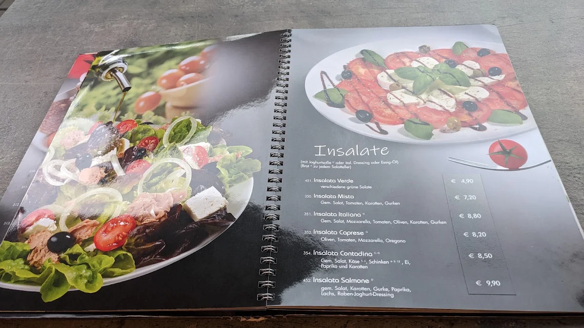 Speisekarte, Eiscafé da Claudio