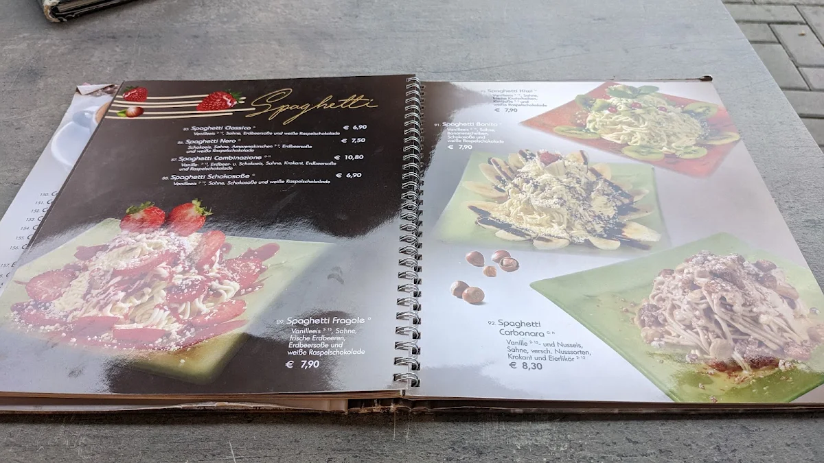 Speisekarte, Eiscafé da Claudio