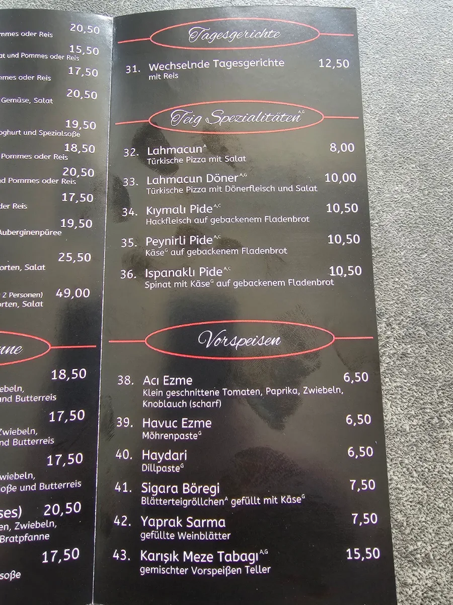 Speisekarte photo 1
