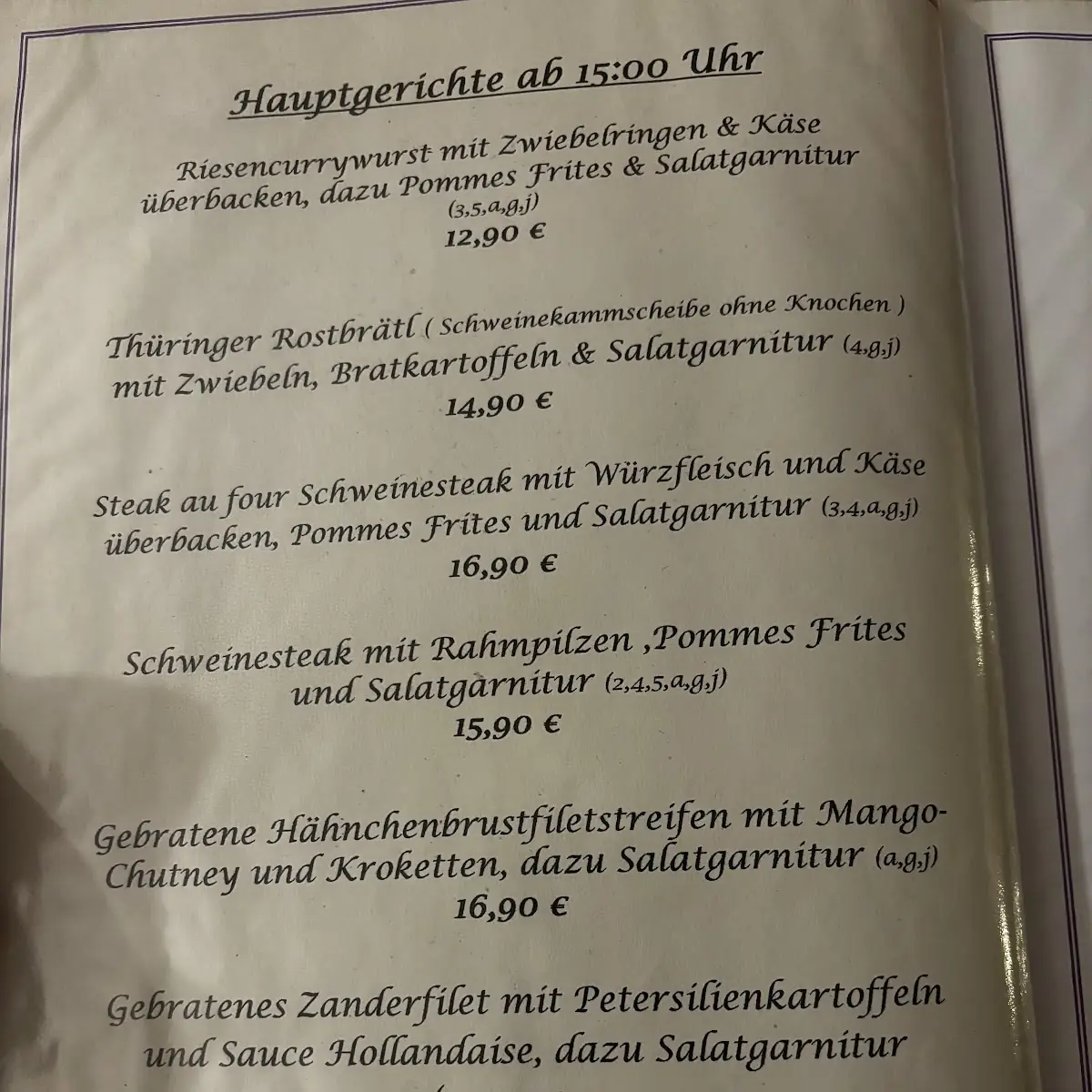 Speisekarte photo 1