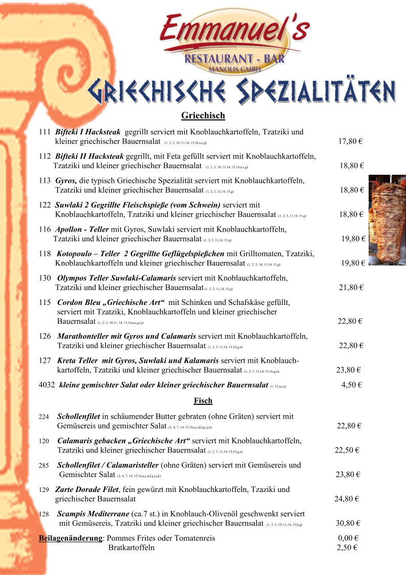 Speisekarte photo 2