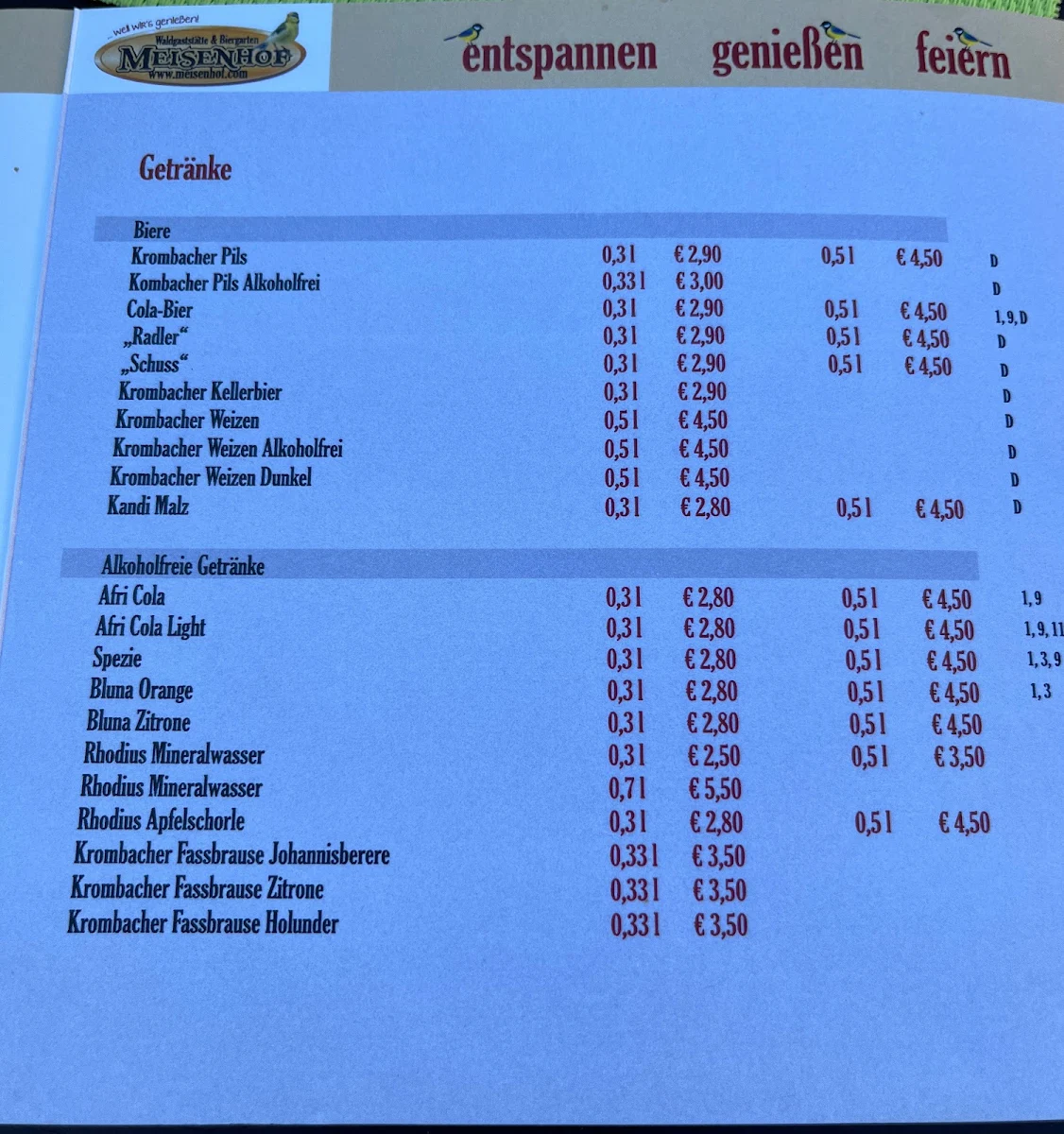 Speisekarte photo 3