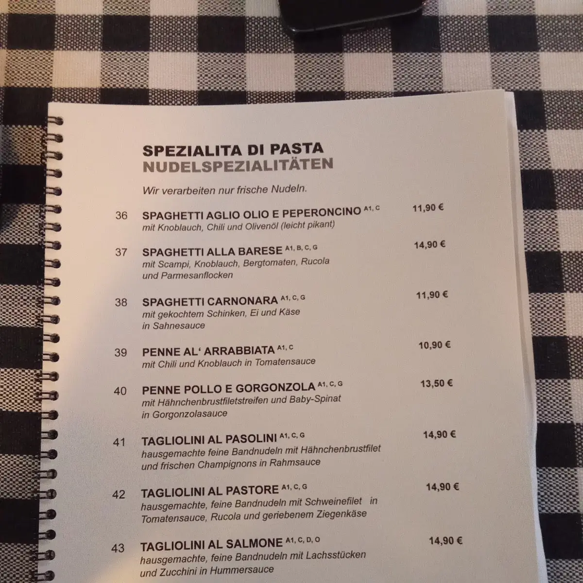 Speisekarte photo 2