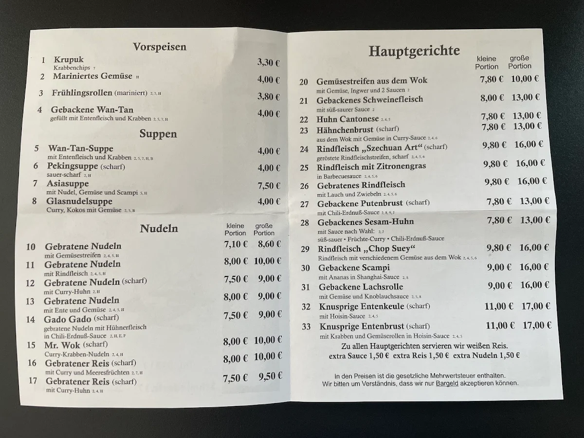 Speisekarte photo 2
