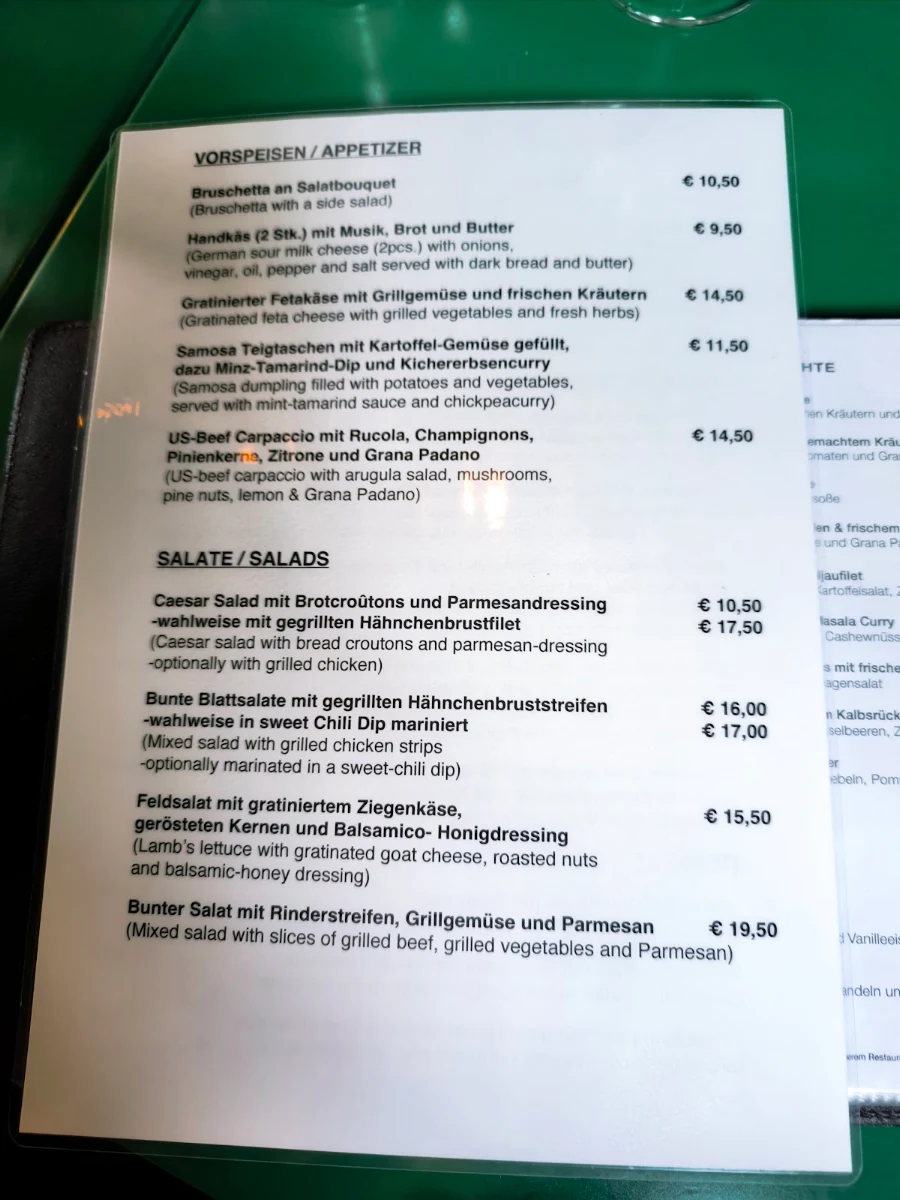 Speisekarte photo 1